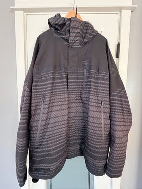 Burton Men's Grey Snowboard Jacket - Hooded - XL